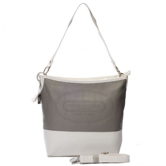 Coach Hamptons Medium Grey Shoulder Bags AYM